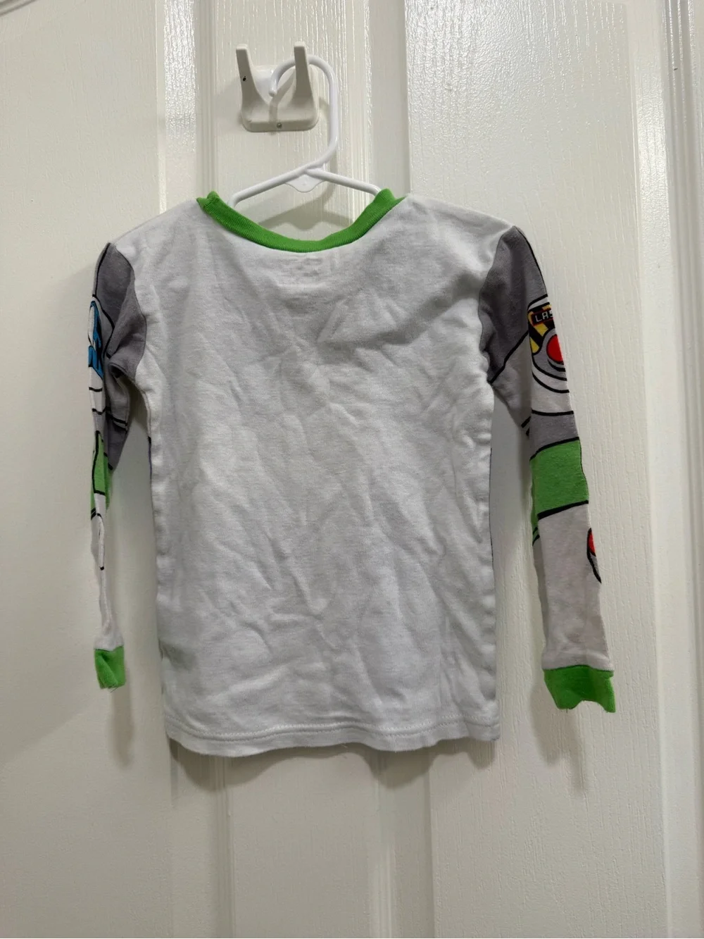 5T Disney Toy Story Buzz Lightyear & Woody Pajama Set - Green, White & Red